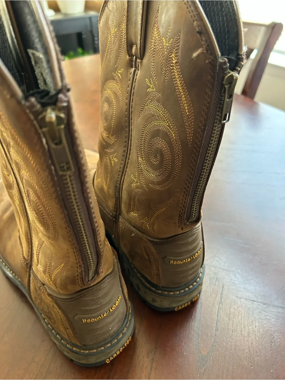 Georgia Boot Brown Leather Work Boot Interior Label View size 9M